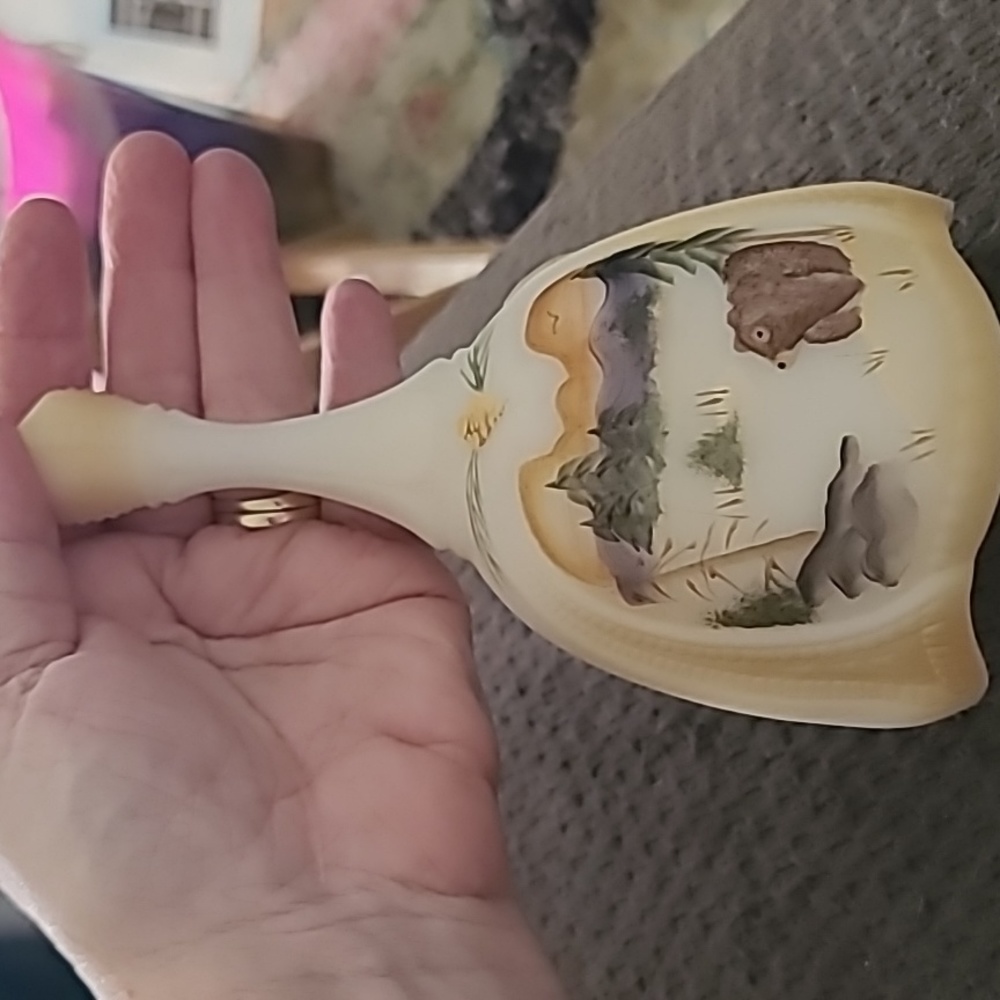 Fenton handpainted glass bell